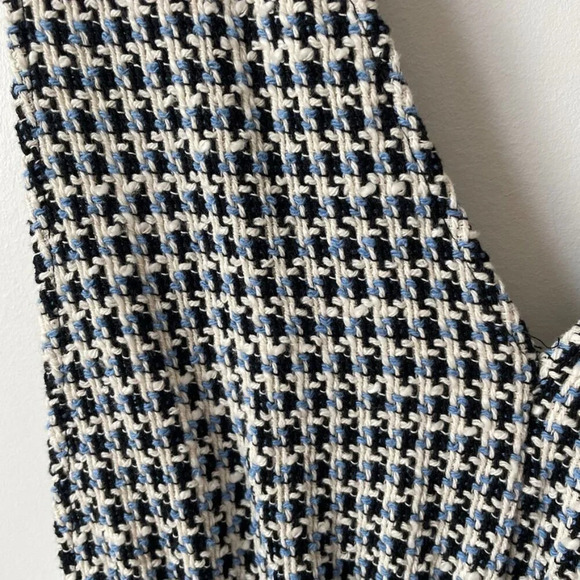 Zara Pinafore Tweed Buttons Overall Dress Blue NWT Size Small - Picture 9 of 11